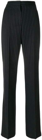 classic pinstriped trousers