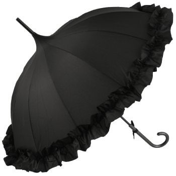 black parasol