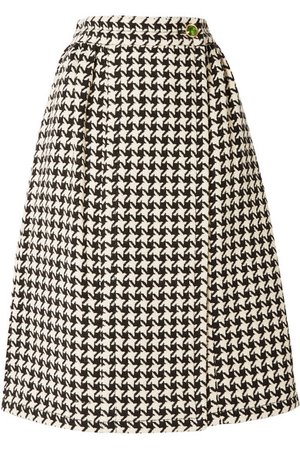 Gucci | Houndstooth wool-blend tweed wrap skirt | NET-A-PORTER.COM