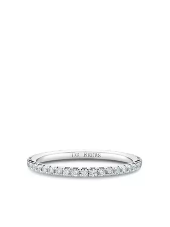 De Beers Jewellers 18kt White Gold Diamond Aura Eternity Band Ring - Farfetch
