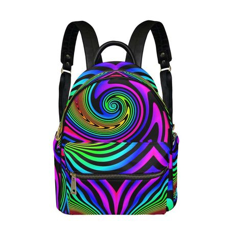 Trippy Hypno Rainbow Mini Backpack | Rave Pride Fest Mardi Gras Must-H – AbyssWares