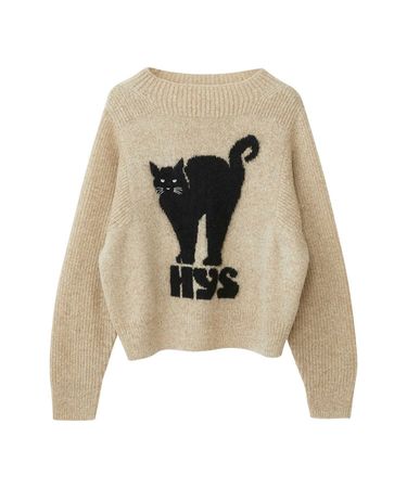 BLACK CAT編込 セーター|HYSTERIC GLAMOUR WOMEN | HYSTERIC GLAMOUR ONLINE STORE ヒステリックグラマーオンラインストア