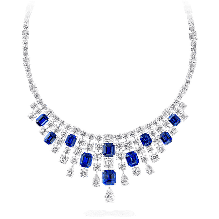 Sapphire and White Diamond Necklace | Graff