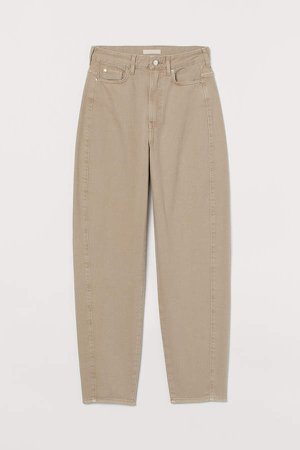 Ankle-length Jeans - Beige