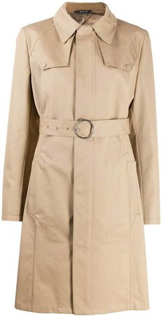 button-front trench coat