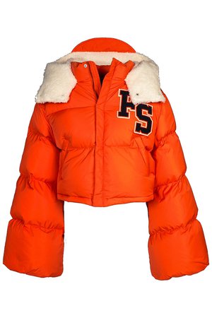 Orange puff jacket