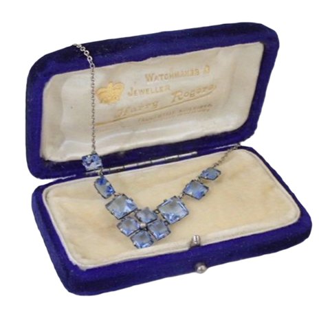 blue vintage necklace