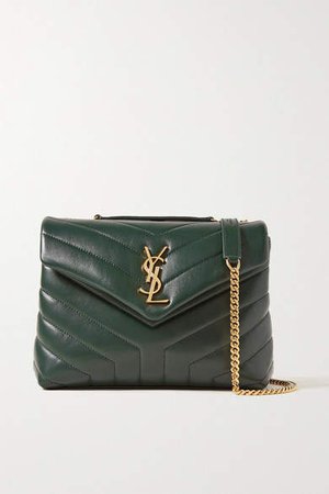 Loulou Small Quilted Leather Shoulder Bag - Dark green
