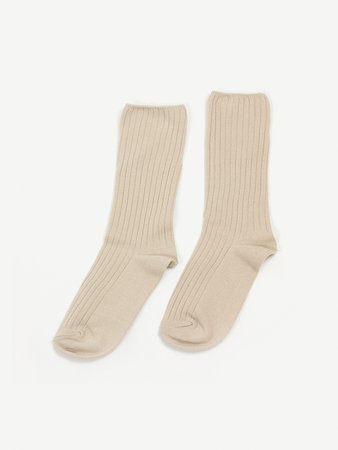 beige socks