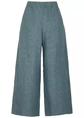 EILEEN FISHER Cropped linen trousers - Harvey Nichols