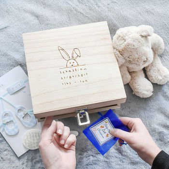 new baby name, date and weight memory box by ellie ellie | notonthehighstreet.com