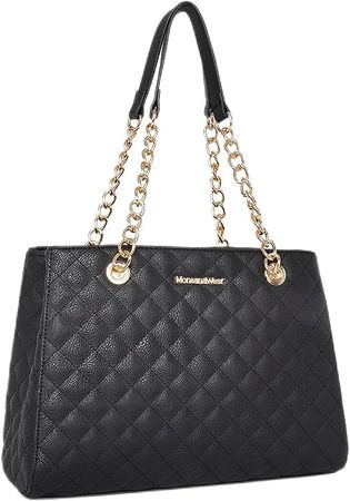Amazon.com: Montana West Shoulder Handbags for Women Quilted Tote Purse Ladies Designer Satchel Hobo Bag with Chain Strap Gift MWC-040BK : Clothing, Shoes & Jewelry