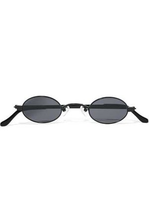 Roberi & Fraud | Doris oval-frame stainless steel and acetate sunglasses | NET-A-PORTER.COM