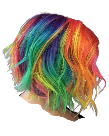 rainbow bob hair