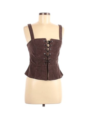 Don't Ask Why Solid Brown Sleeveless Top One Size - 50% off | thredUP