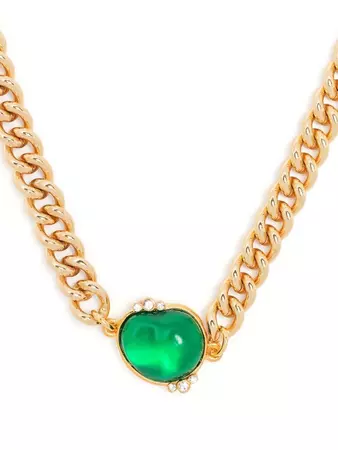 Kenneth Jay Lane Chain Link Stone Necklace - Farfetch