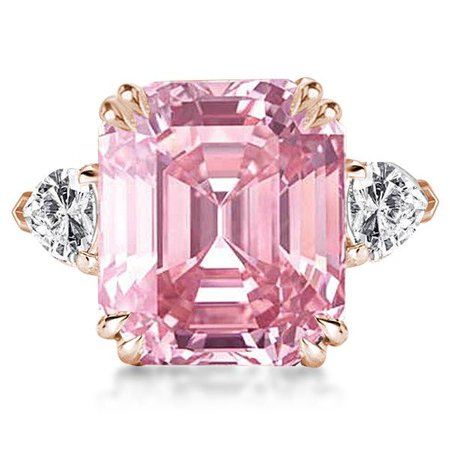 3 Stone Pink Sapphire Ring丨Italojewelry