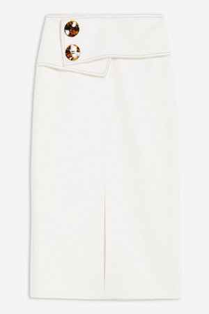 Ivory Button Skirt | Topshop