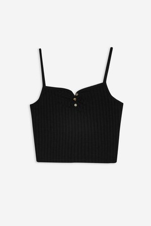 PETITE Ribbed Button Vest | Topshop