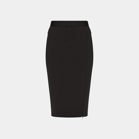 Zip-Front Pencil Skirt