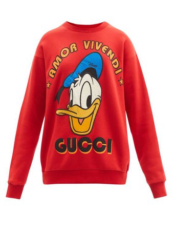 GUCCI X Disney Donald Duck cotton sweatshirt