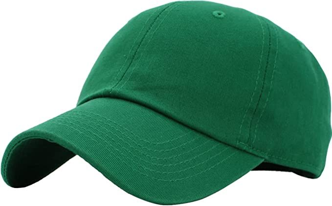 Amazon.com: KB-LOW KGN Classic Cotton Dad Hat Adjustable Plain Cap. Polo Style Low Profile (Unstructured) (Classic) Kelly Green Adjustable : Clothing, Shoes & Jewelry