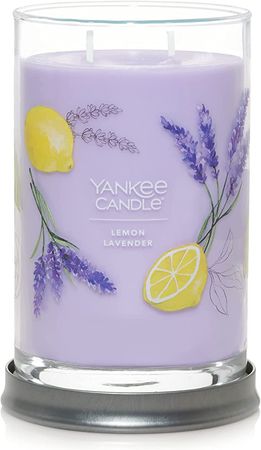 Amazon.com: Yankee Candle Lemon Lavender Scented, Classic 22oz Large Jar Single Wick Candle, Over 110 Hours of Burn Time : Home & Kitchen