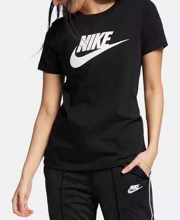 Nike Women's Sportswear Cotton Logo T-Shirt & Reviews - Women - Macy's