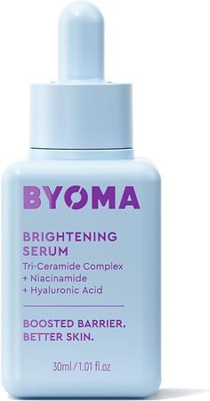 Amazon.com: BYOMA Brightening Serum - Barrier Repair Serum - Brightening & Hydrating Face Serum with Hyaluronic Acid, Niacinamide & Ceramides - Hyaluronic Acid Serum For Face, Glowing, Radiant Skin - 1.01 fl. oz : Beauty & Personal Care
