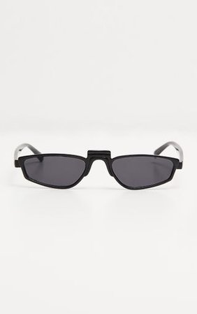 Black Thin Retro Sunglasses | Accessories | PrettyLittleThing
