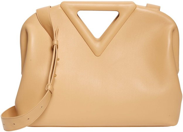 The Triangle Calfskin Leather Shoulder Bag
