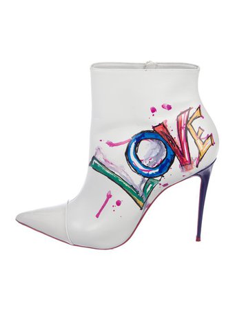 Christian Louboutin Boot In Love 100 Leather Booties - Shoes - CHT126635 | The RealReal