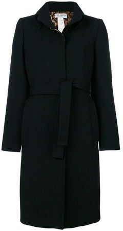 Pre-Owned belted midi coat