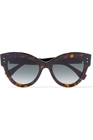 FENDI Cat-eye tortoiseshell acetate sunglasses