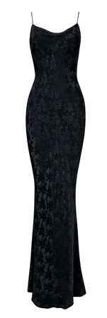 S/S 1998 Christian Dior John Galliano Runway Black Silk Extra Long Slip Dress For Sale at 1stDibs