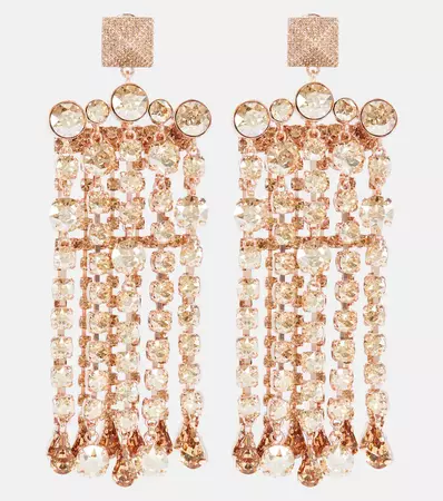 Valentino - Rockstud crystal-embellished earrings | Mytheresa