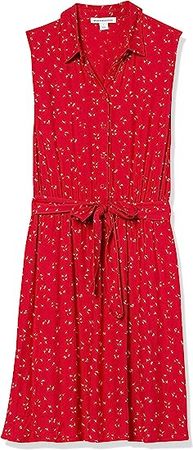 Amazon.com: Amazon Essentials Women's Sleeveless Woven Shirt Dress : Clothing, Shoes & Jewelry