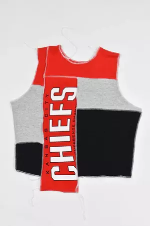 Upcycled Chiefs Scrappy Tank Top - Tonguetied Apparel