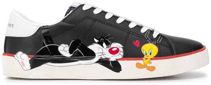 Moa Master Of Arts Tweety & Sylvester print sneakers