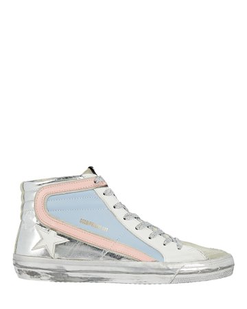 Golden Goose Slide Leather High-Top Sneakers | INTERMIX®