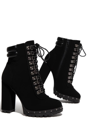 velvet black boots