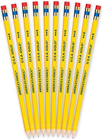 Amazon.com : The Write Dudes U.S.A. Gold Pencils : Wood Pencils : Office Products