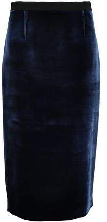 Arreton Velvet And Stretch-crepe Pencil Skirt