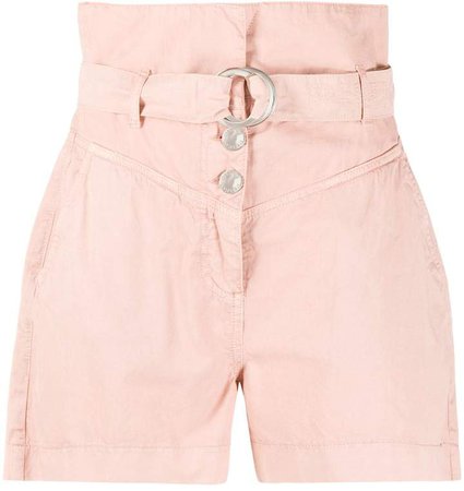 High-Waisted Belted Shorts