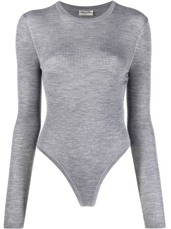 Saint Laurent Ribbed Knit Bodysuit - Farfetch