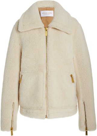 Michael Kors Collection Shearling Bomber Jacket