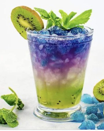 purple/blue/green cocktail