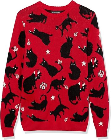 Blizzard Bay Men's Ugly Christmas Sweater Cat at Amazon Men’s Clothing store