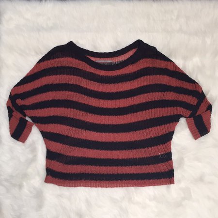 60% off Rubbish Tops Cropped Striped Knit Sweater | Poshmark