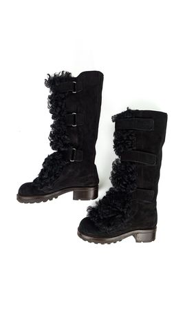 [vintage] Marni fur velcro boots